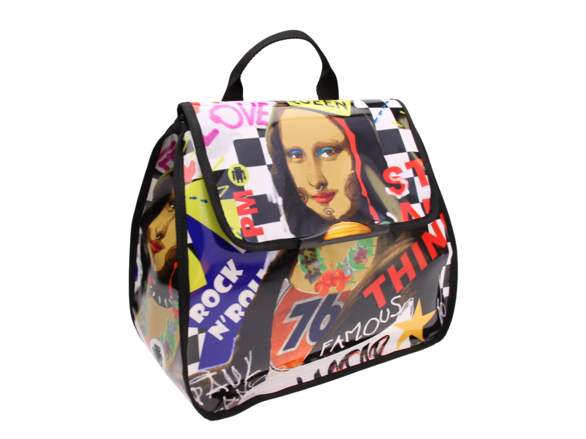 ZAINO BORSA DONNA FANTASIA POP. MODELLO PULP IN TELONE CAMION.