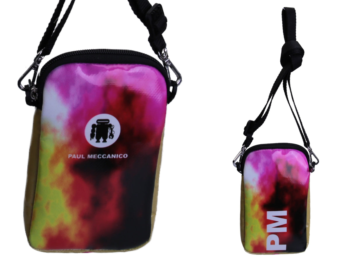 BORSA PORTATELEFONO GIALLA FANTASIA TIE DYE.