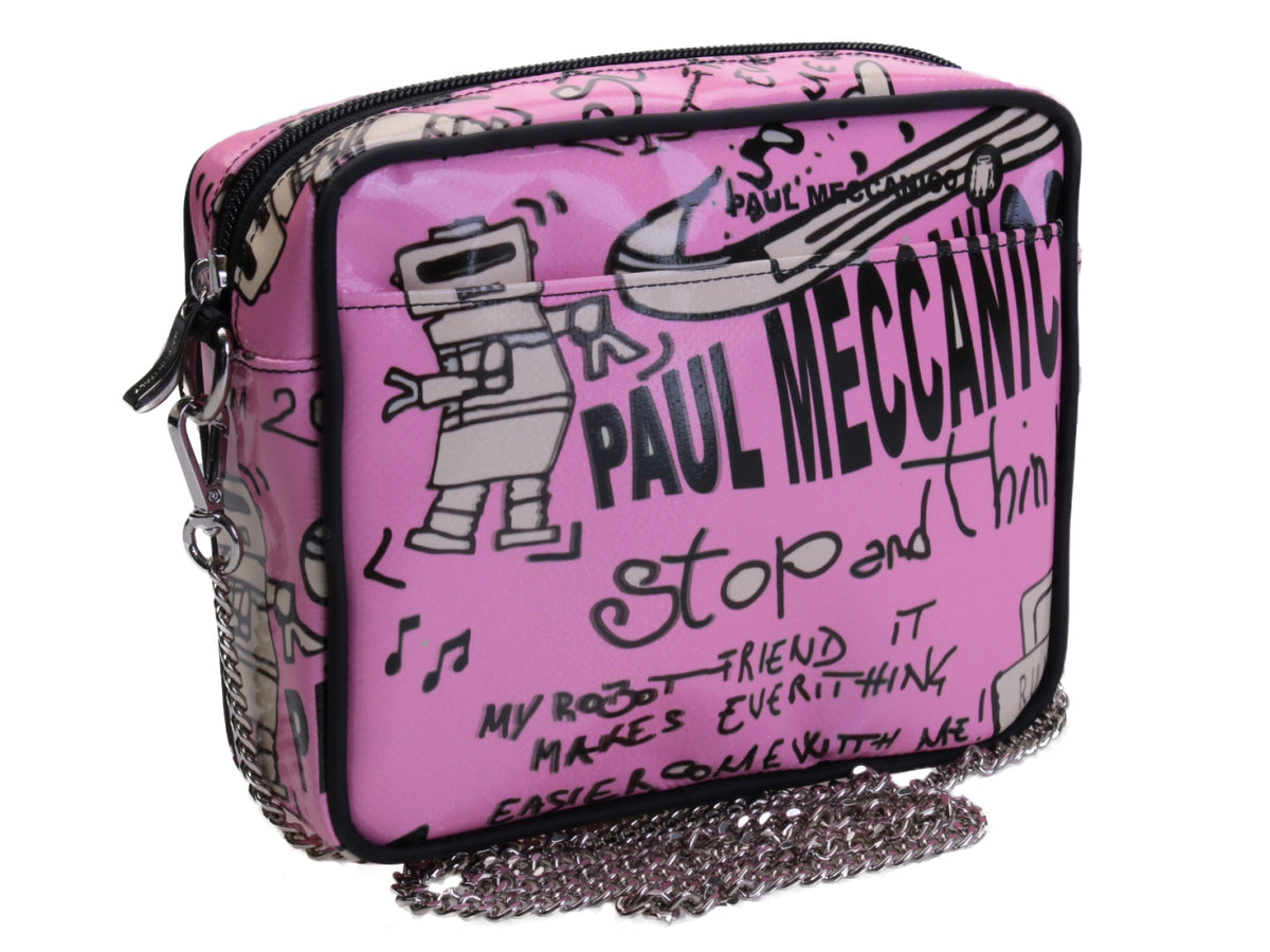 ROZE CLUTCH BAG &quot;PAUL MECCANICO&quot;. MODEL PARK VAN VRACHTWAGENZEIL.