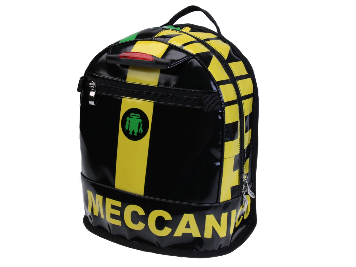 BLACK BACKPACK MODEL SUPERINO MADE OF LORRY TARPAULIN. - Limited Edition Paul Meccanico