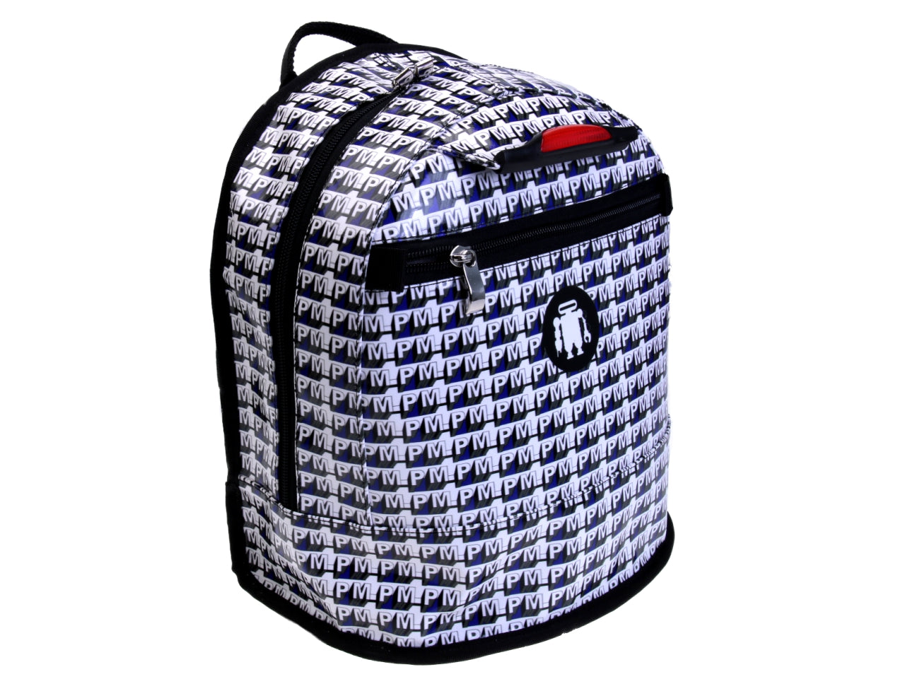 BACKPACK WHITE, GREY AND ROYAL COLOURS. MODEL SUPERINO MADE OF LORRY TARPAULIN. - Limited Edition Paul Meccanico
