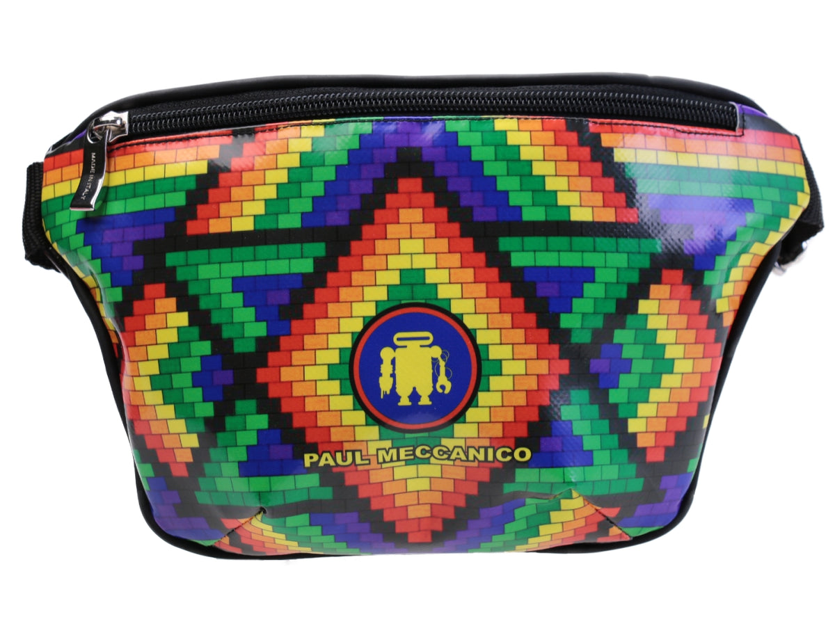 WAIST BAG &quot;PEACE&quot;. MODEL FLEX MADE OF LORRY TARPAULIN. - Limited Edition Paul Meccanico