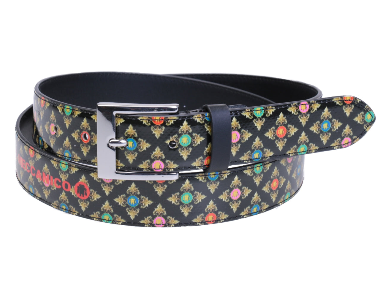 BLACK WOMEN'S BELT WITH LIBERTY FANTASY MADE OF LORRY TARPAULIN. - Unique Pieces Paul Meccanico