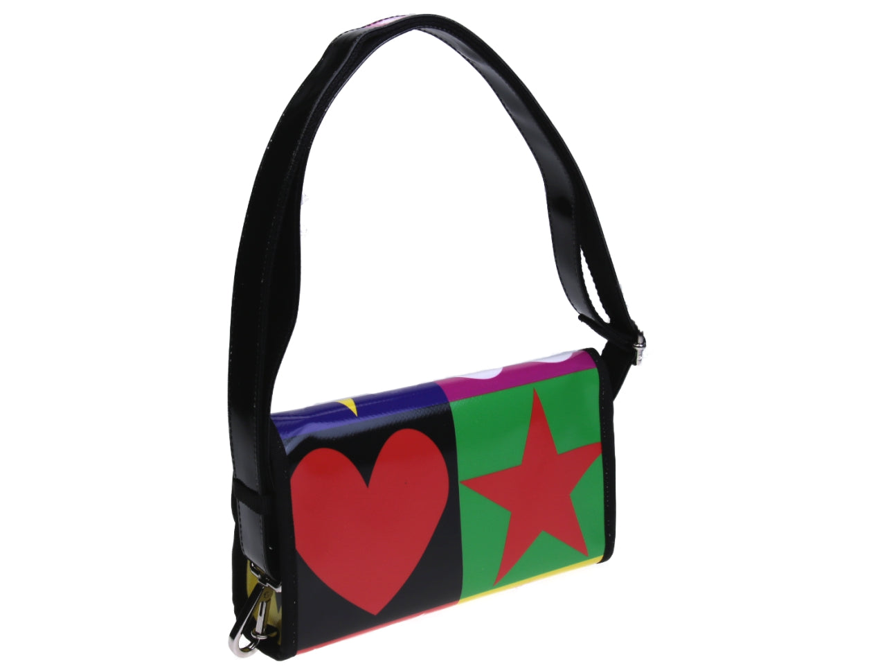 CLUTCH BAG MULTICOLOR "POP STYLE". MODEL CANDY MADE OF LORRY TARPAULIN. - Limited Edition Paul Meccanico