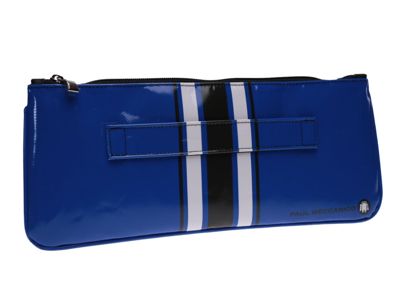 CLUTCH BAG ROYAL BLUE. MODEL RIBELLA MADE OF LORRY TARPAULIN. - Unique Pieces Paul Meccanico