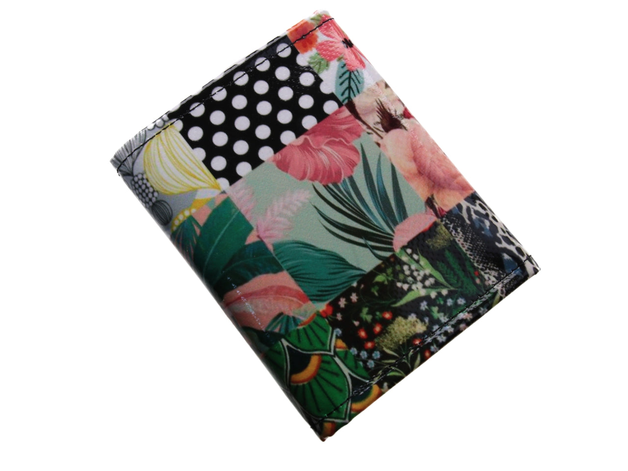 WOMEN'S WALLET FLORAL FANTASY. MODEL TREK MADE OF LORRY TARPAULIN. - Limited Edition Paul Meccanico
