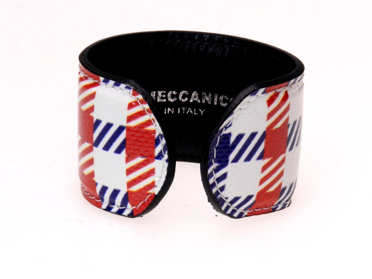 WOMAN BRACELET WHITE, BLUE AND RED COLOURS MADRAS FANTASY. - Limited Edition Paul Meccanico