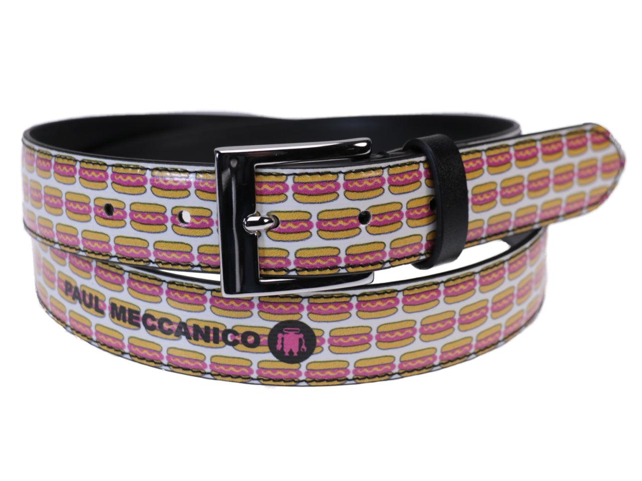 WOMAN'S BELT "HAMBURGER" MADE OF LORRY TARPAULIN. - Unique Pieces Paul Meccanico
