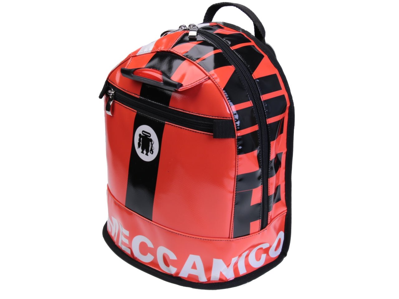 ZAINO ROSSO MODELLO SUPERINO REALIZZATO CON TELONI DI CAMION. - Edizione limitata Paul Meccanico