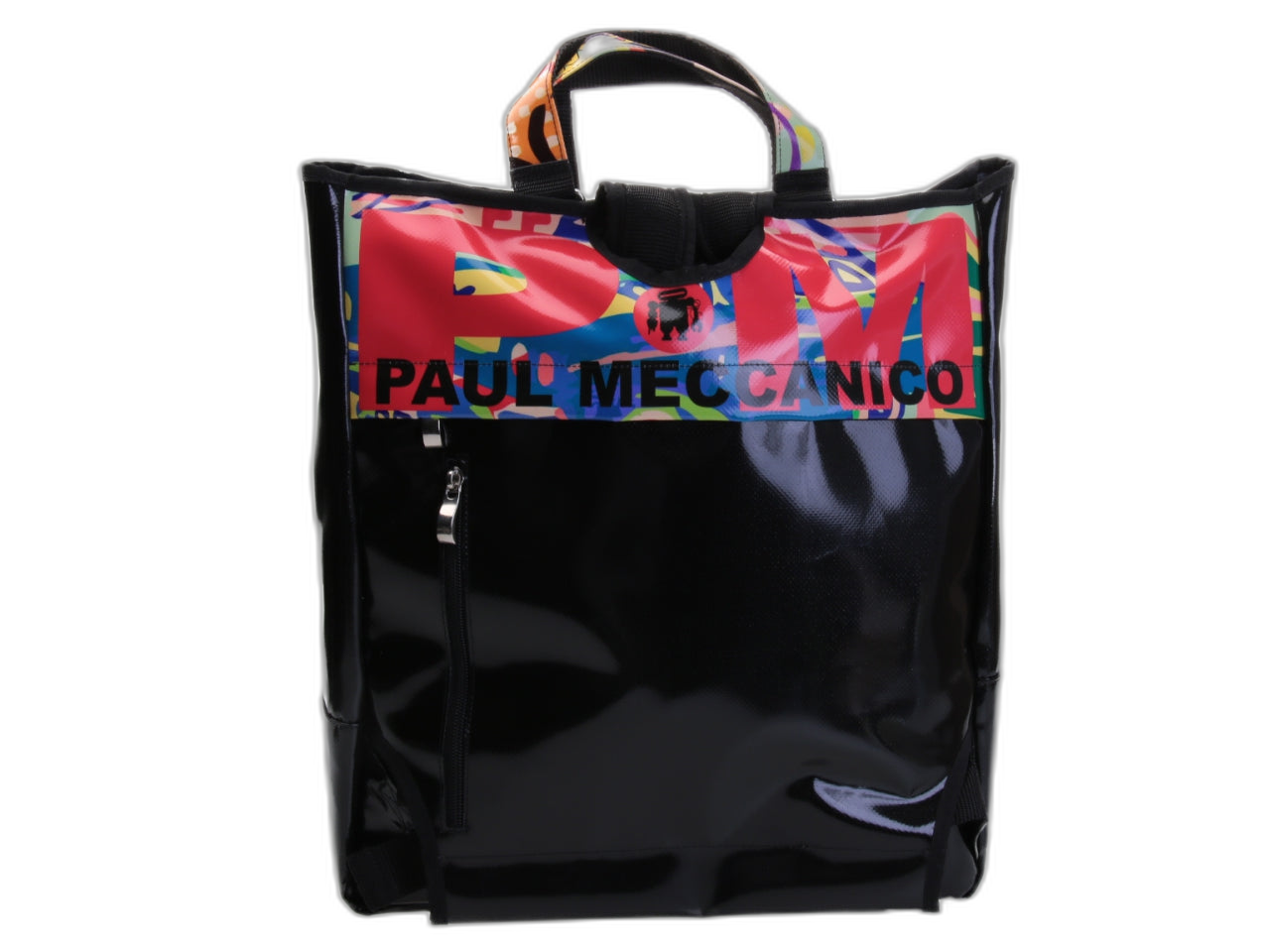 2 IN 1 BRIEFCASE AND BACKPACK POP FANTASY. MODEL HYBRID MADE OF LORRY TARPAULIN.