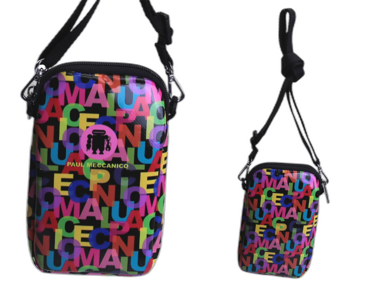 MINI BORSA A TRACOLLA MULTICOLORE FANTASIA LETTERING.