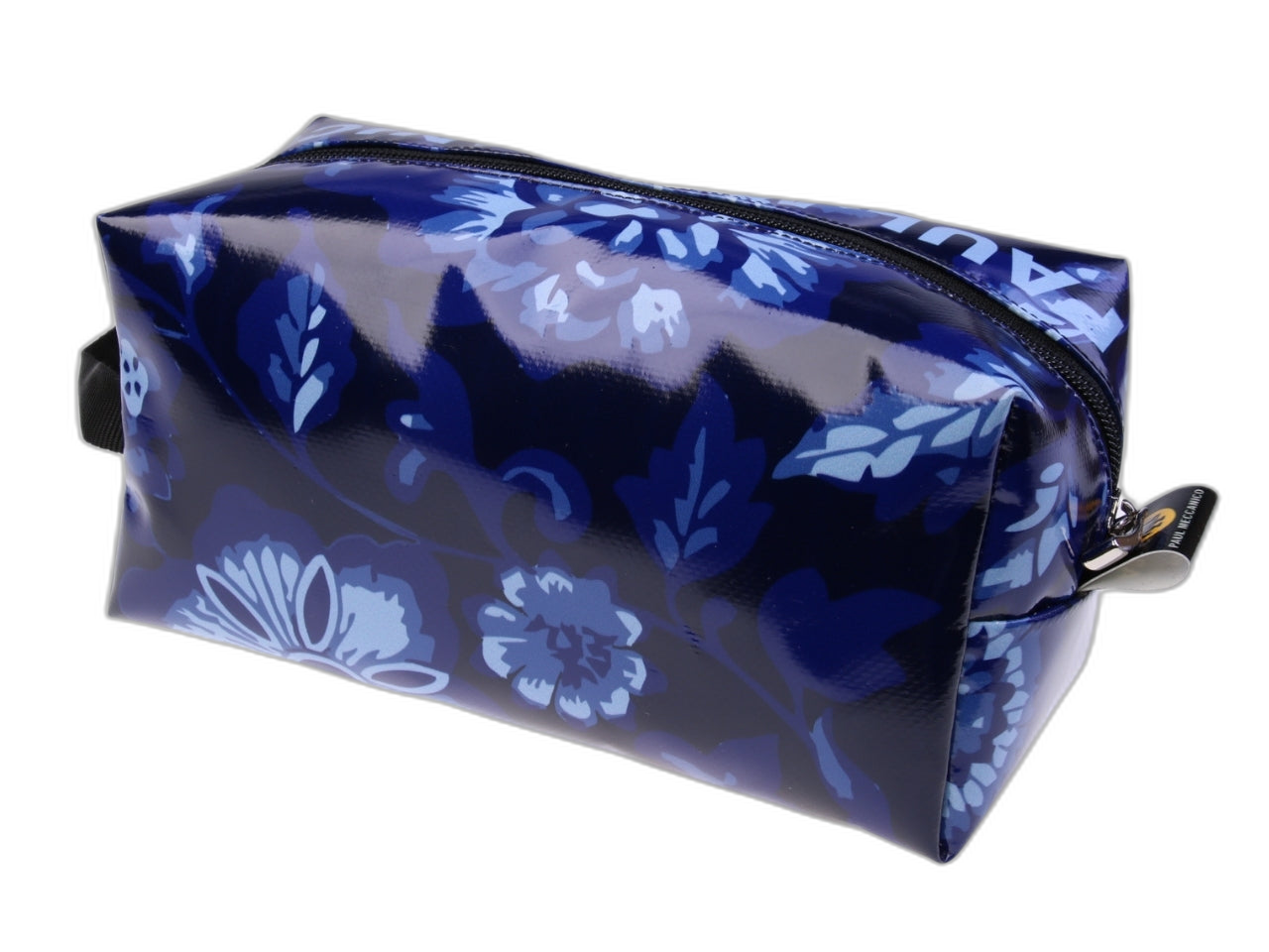 ...BLUE BEAUTY CASE WITH FLORAL FANTASY.