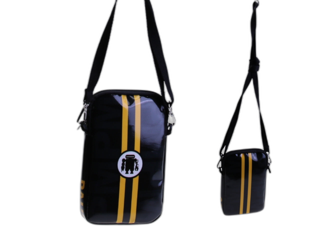 ....BORSA PER CELLULARE NERA E GIALLA.