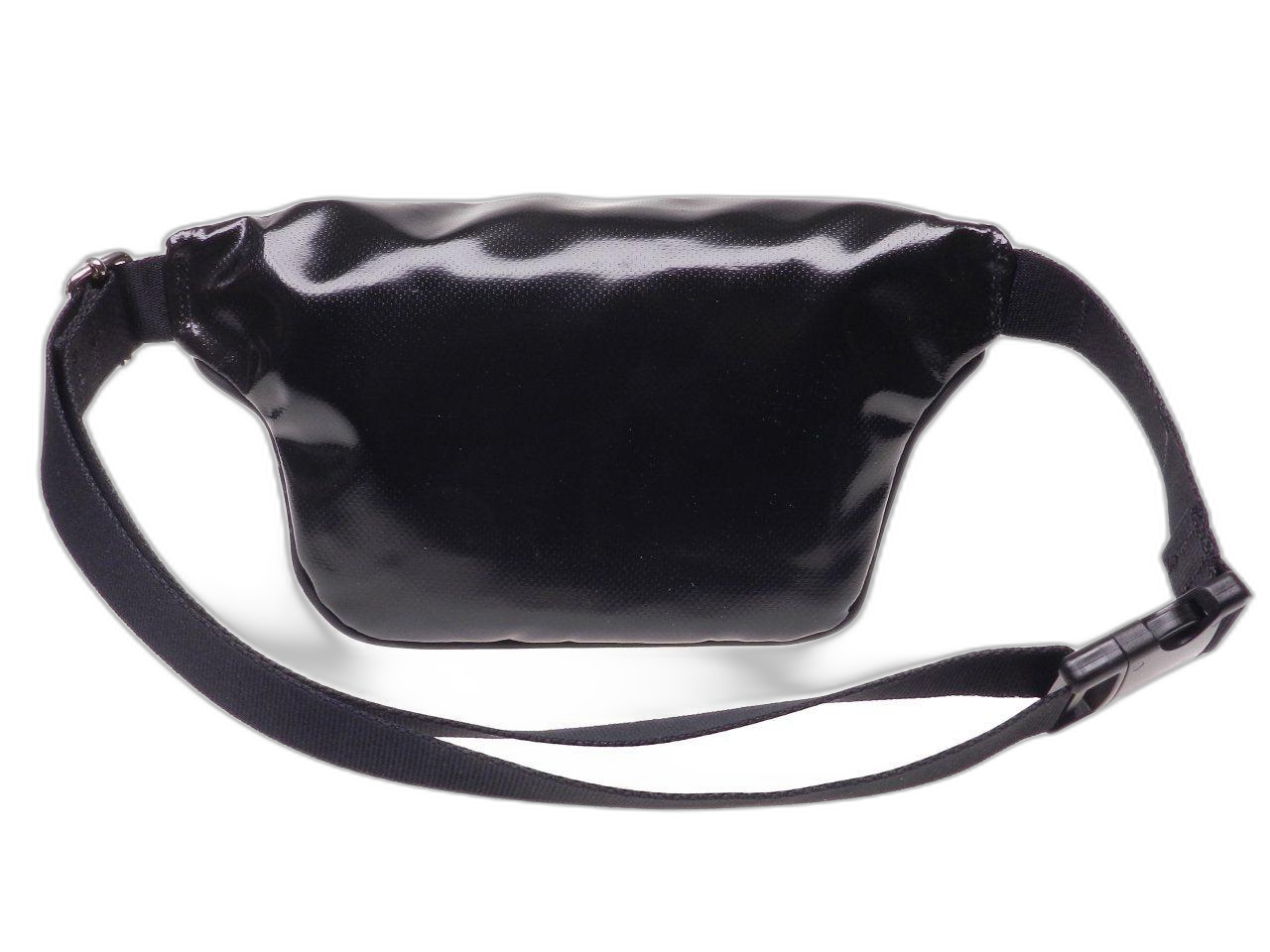 BLACK AND WHITE WAIST BAG WITH OPTICAL FANTASY. MODEL FLEX MADE OF LORRY TARPAULIN. - Limited Edition Paul Meccanico