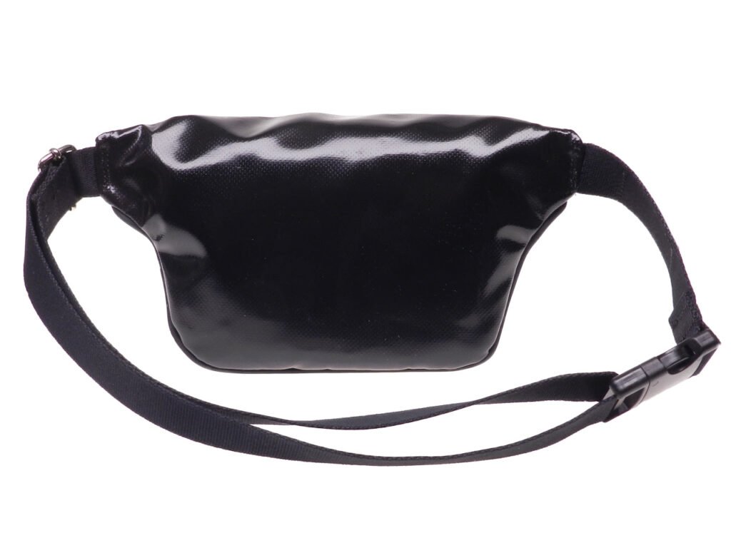 BLACK AND LILAC WAIST BAG. MODEL FLEX MADE OF LORRY TARPAULIN. - Limited Edition Paul Meccanico