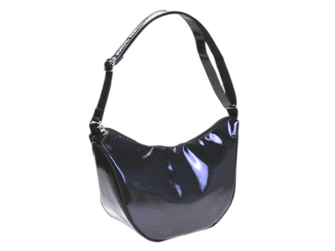 ...CRESCENT BAG DARK GREEN COLOUR. MODEL SPLIT MADE OF LORRY TARPAULIN.
