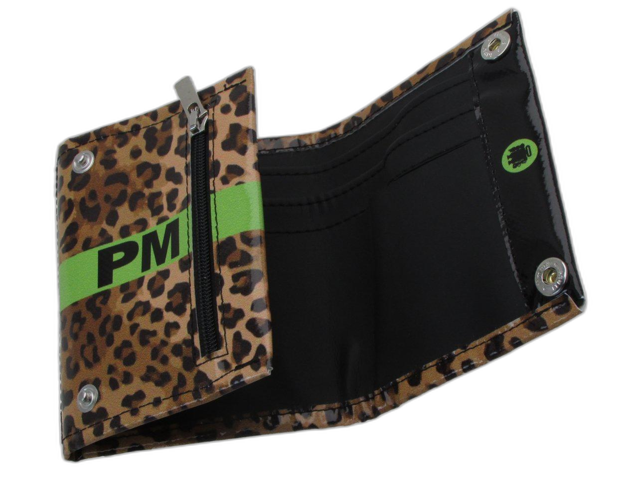 PORTAFOGLIO DONNA MARRONE E BEIGE COLORI FANTASIA ANIMALIER. MODELLO TREK REALIZZATO CON TELONI DI CAMION. - Paul Meccanico